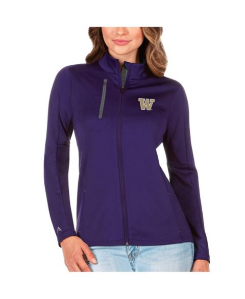 Женские куртки Antigua Women's Purple/Graphite Washington Huskies Generation Full-Zip Jacket
