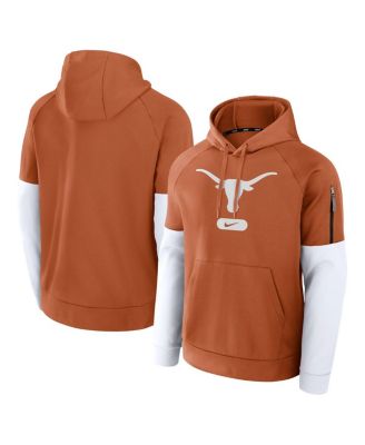 Nike - Men's Texas Orange Burnt Orange Texas Longhorns Fitness Performance Pullover Hoodie