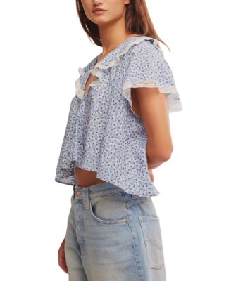 Free People Women's Truly Yours Printed Blouse