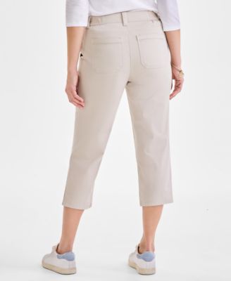 Women's Mid-Rise Comfort Waist Capri Pants