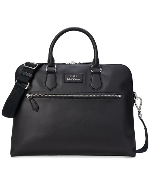 Мужская сумка Polo Ralph Lauren Smooth Leather Commuter, цвет: Чёрный
