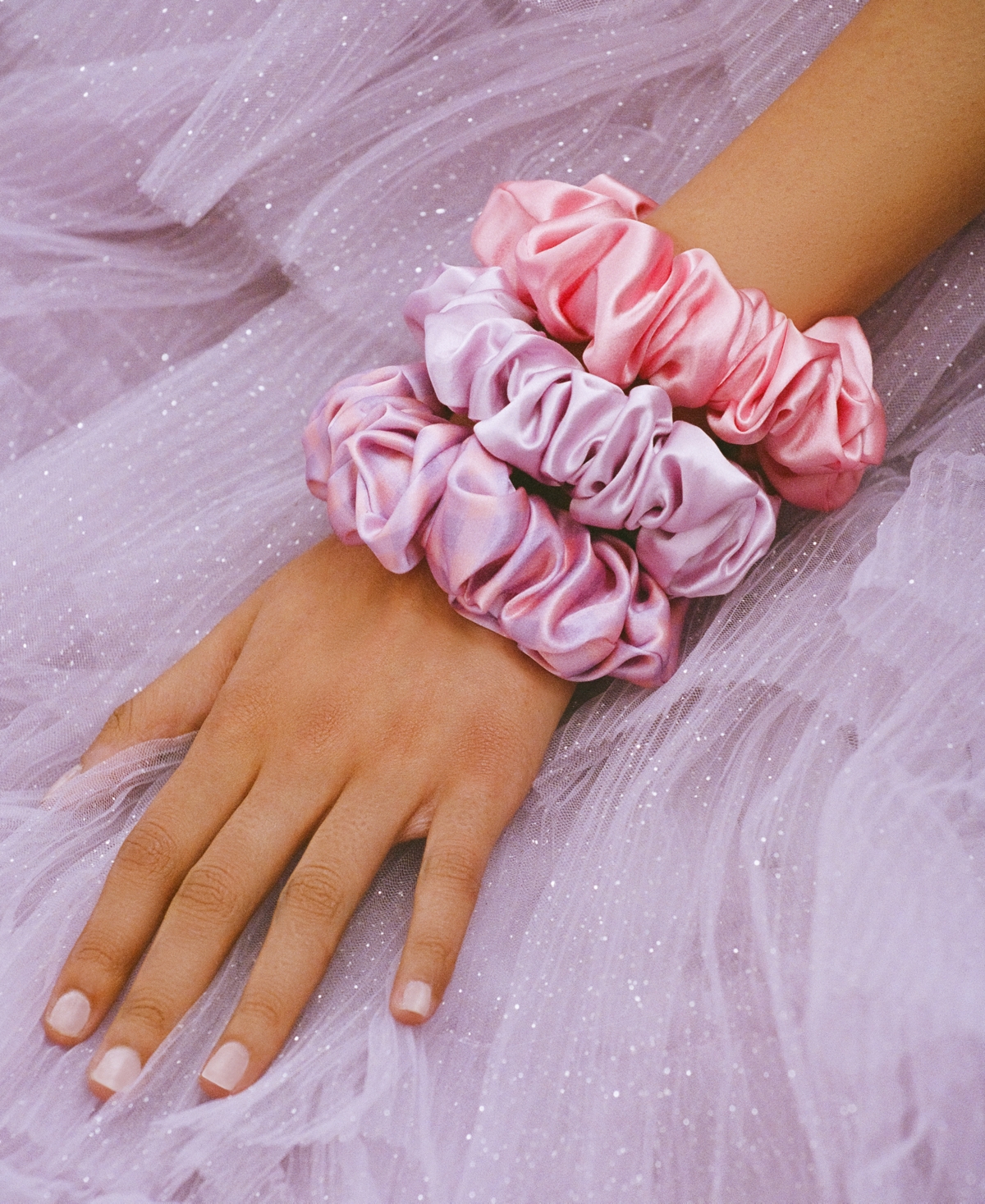 Slip 3-pc. Pure Silk Large Scrunchies Set In Belleflower