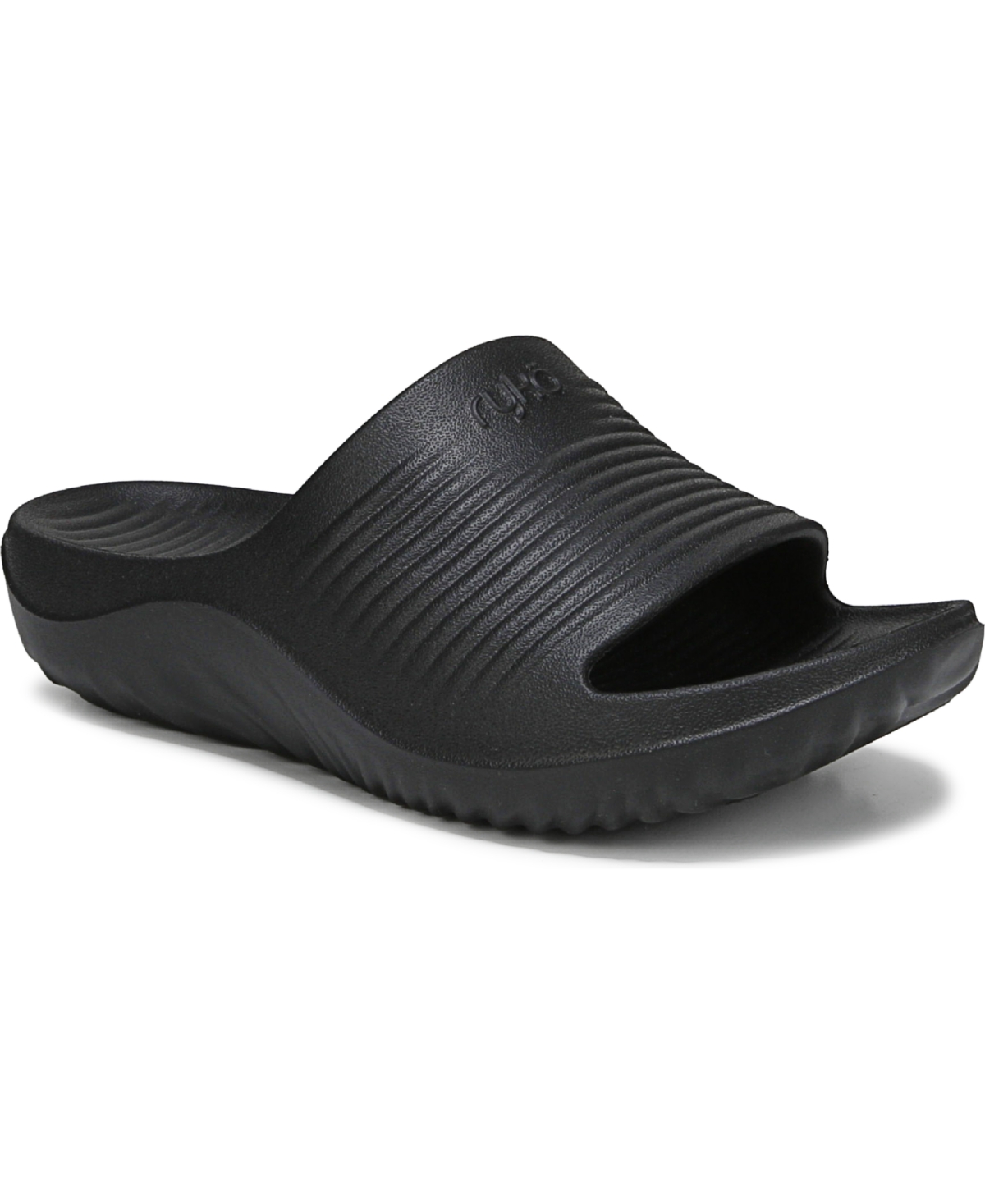 Ryka Women's Echo-recovery Slide Recovery Sandals In Black Eva