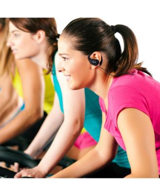 Weatherproof Bluetooth Sports Headphones with Built-in Mic, White