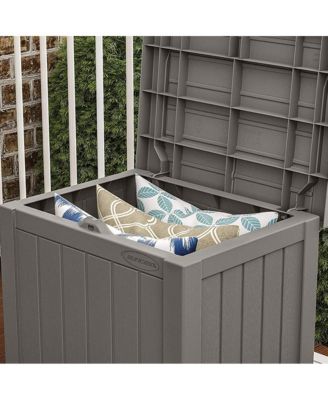 SS500ST 22 Gallon Small Resin Outdoor Patio Storage Deck Box, Stoney