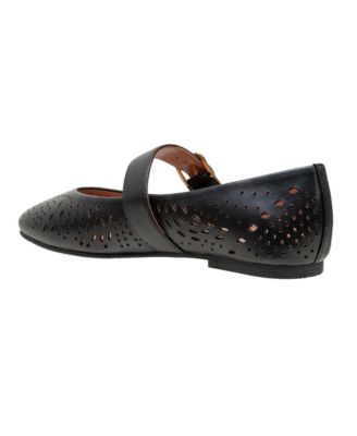 MILLER | Laser Cut Leather Mary Jane Flats