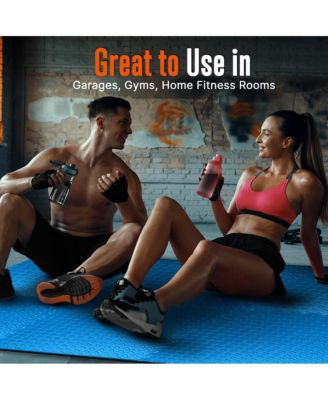 25-Piece Puzzle Exercise Mat, EVA Foam Tiles, Blue