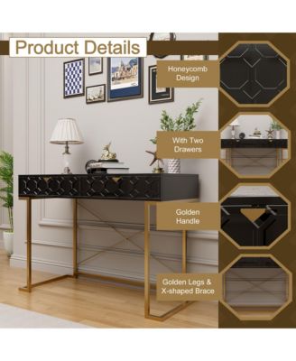 Functional Writing Desk with Ample Storage and Modern Design