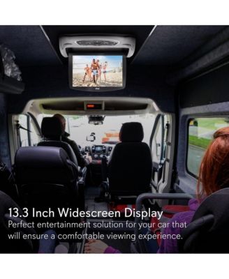 13.3'' Car Overhead Monitor with CD/DVD Player, USB, SD, FM Transmitter