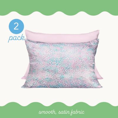 2-Pack Double-Sided Satin Pillowcases for Skin & Hair Care, Reduces Frizz, Beauty Essential Set