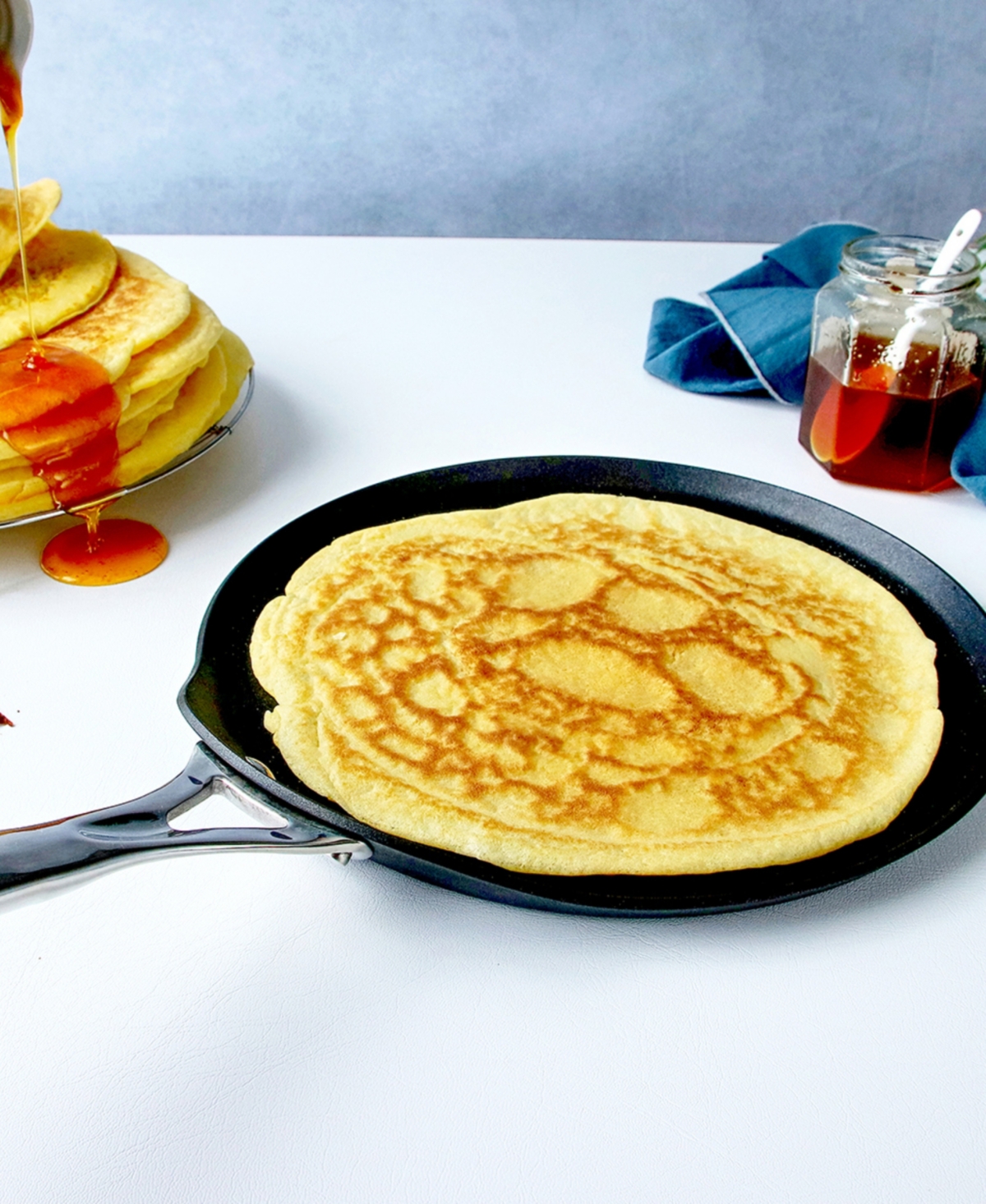 Cristel 11'' Castel Pro Ultralu Crepe Pan In Black