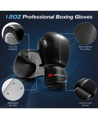 220Lbs Freestanding Punching Boxing Bag w/12 Suction Cup Base Shock Absorber