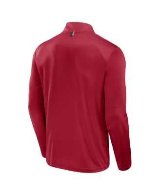 Men's Scarlet San Francisco 49ers Defender Long Sleeve Quarter-Zip Jacket