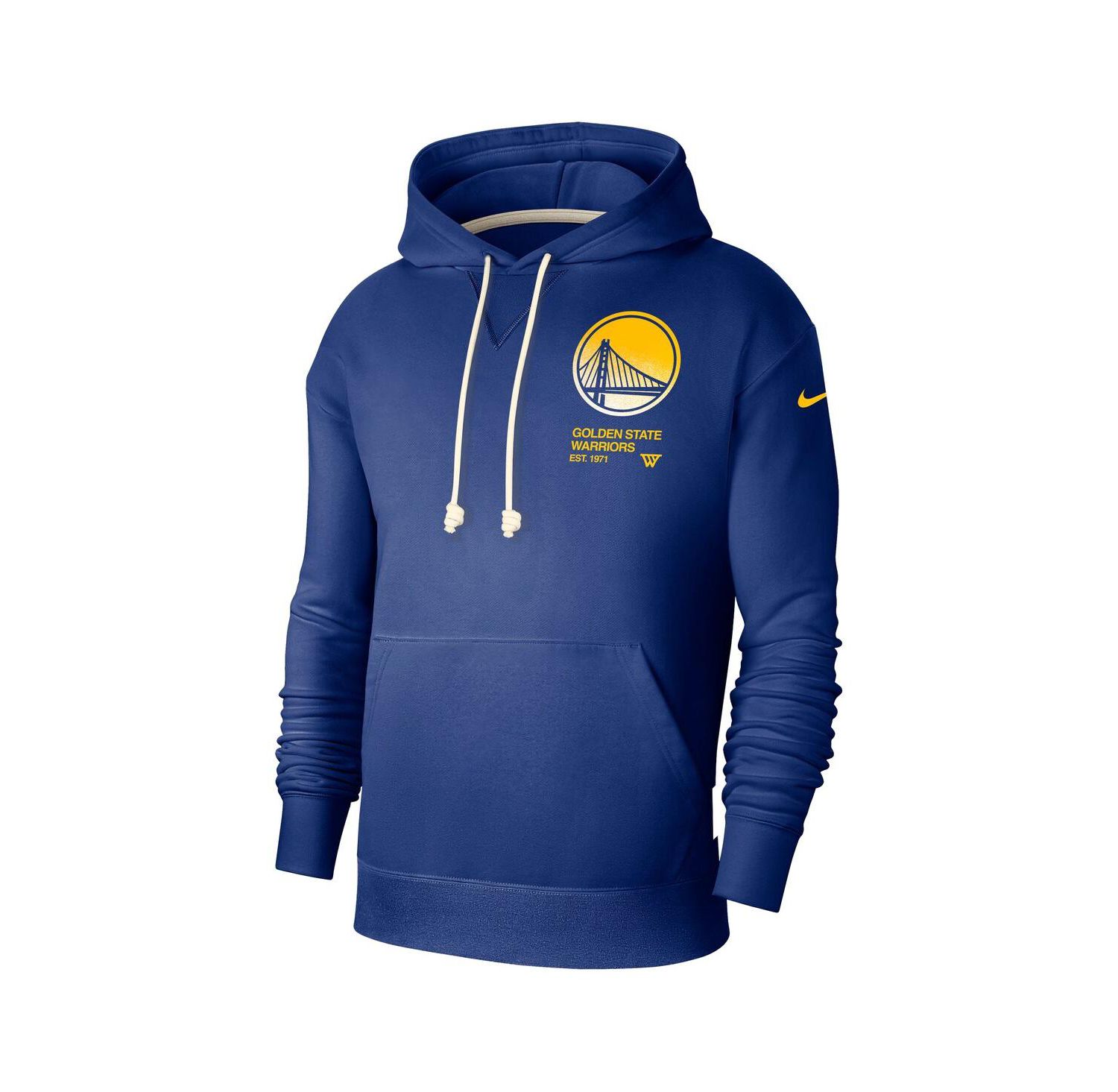 Men's Royal Golden State Warriors Courtside Standard Issue Premium Performance Pullover Hoodie