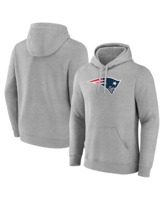 Fanatics - Men's Heather Gray New England Patriots Deliver Fleece Pullover Hoodie