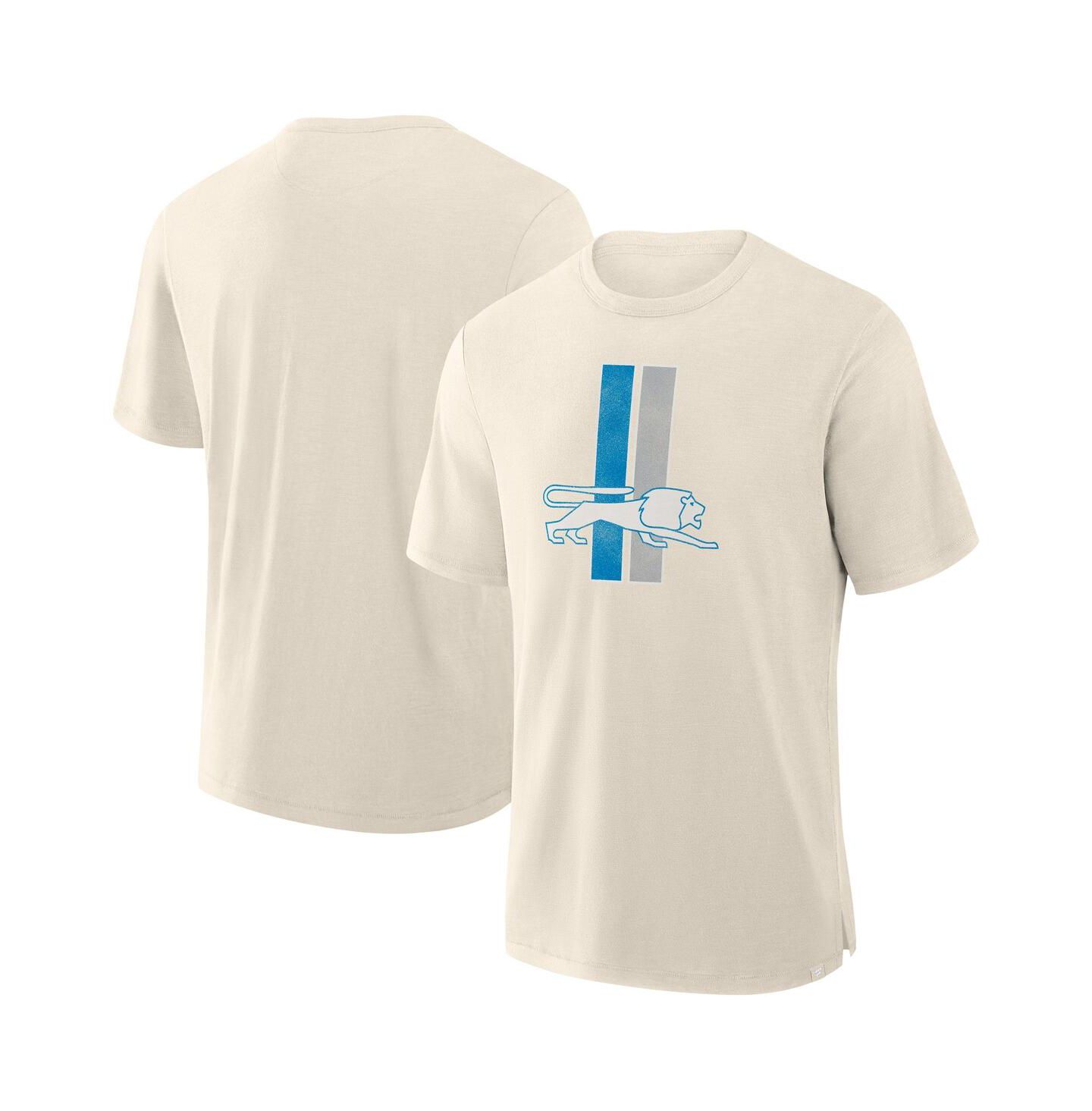 Мужская футболка Fanatics Cream Detroit Lions Slub — фото 1