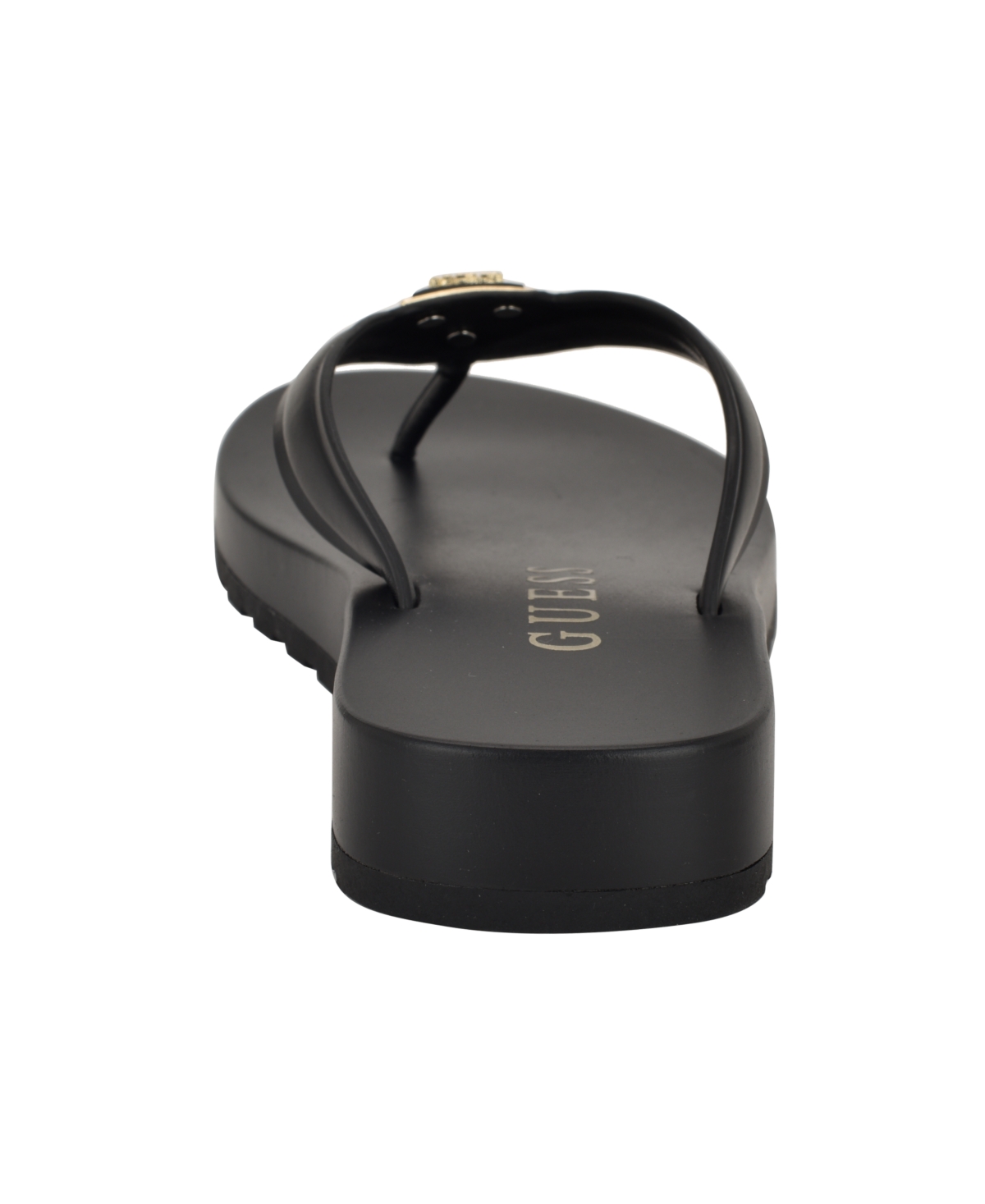 Guess Women's Candry Triangle Logo Eva Thong Flip Flop Sandals In Black