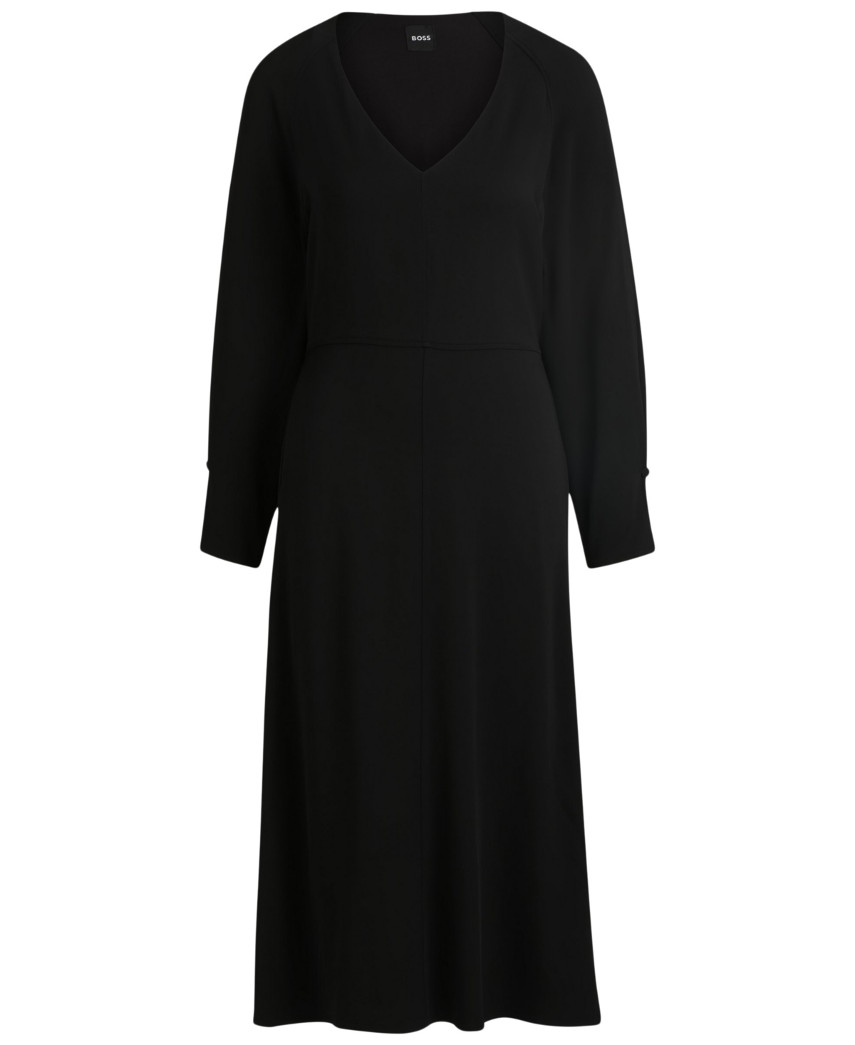 Hugo Boss Boss By  Women's Relaxed-fit V-neck Dress In Black