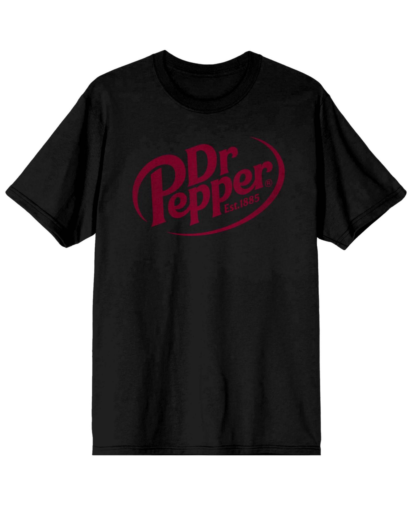 Мужская футболка Dr. Pepper Big & Tall Dr Pepper Est. 1885 Maroon Logo Black Graphic Tee-5XL, цвет: Чёрный — фото 1