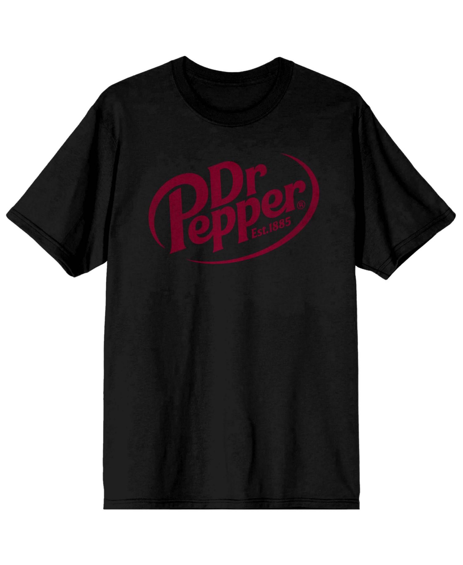 Big & Tall Dr Pepper Est. 1885 Maroon Logo Black Graphic Tee-5XL