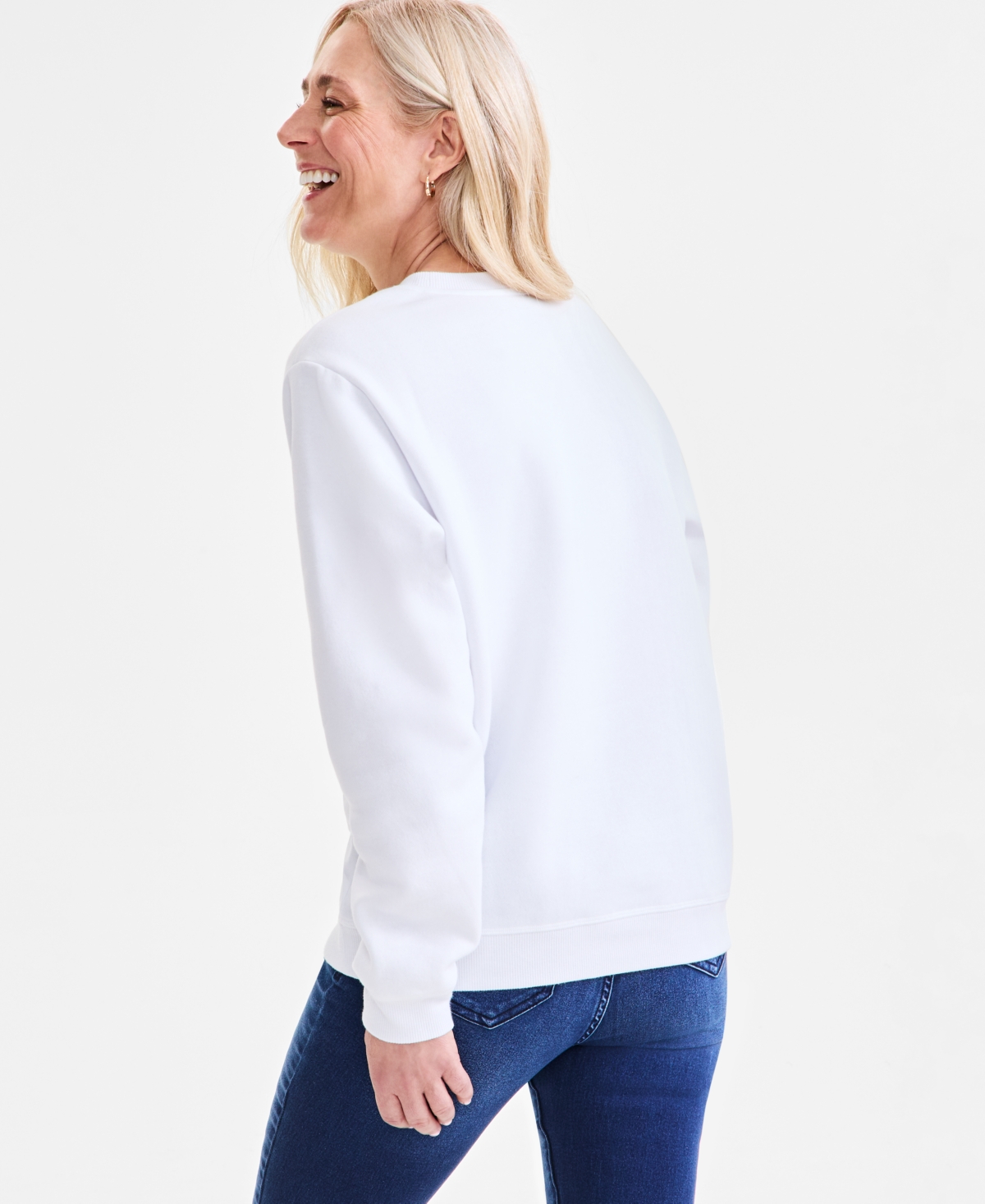 Style & Co Women's Long-Sleeve Crewneck Sweatshirt, Created for Macy's