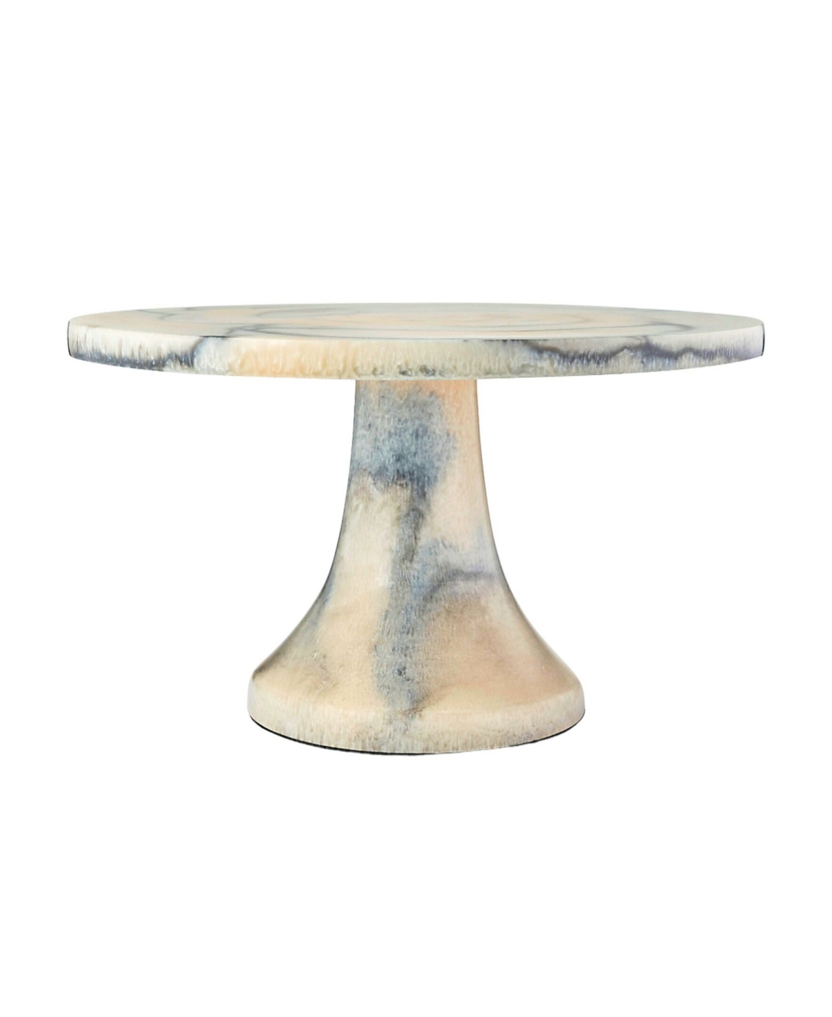 Godinger Lucente Resin Matte Limestone Cake Stand In Gray