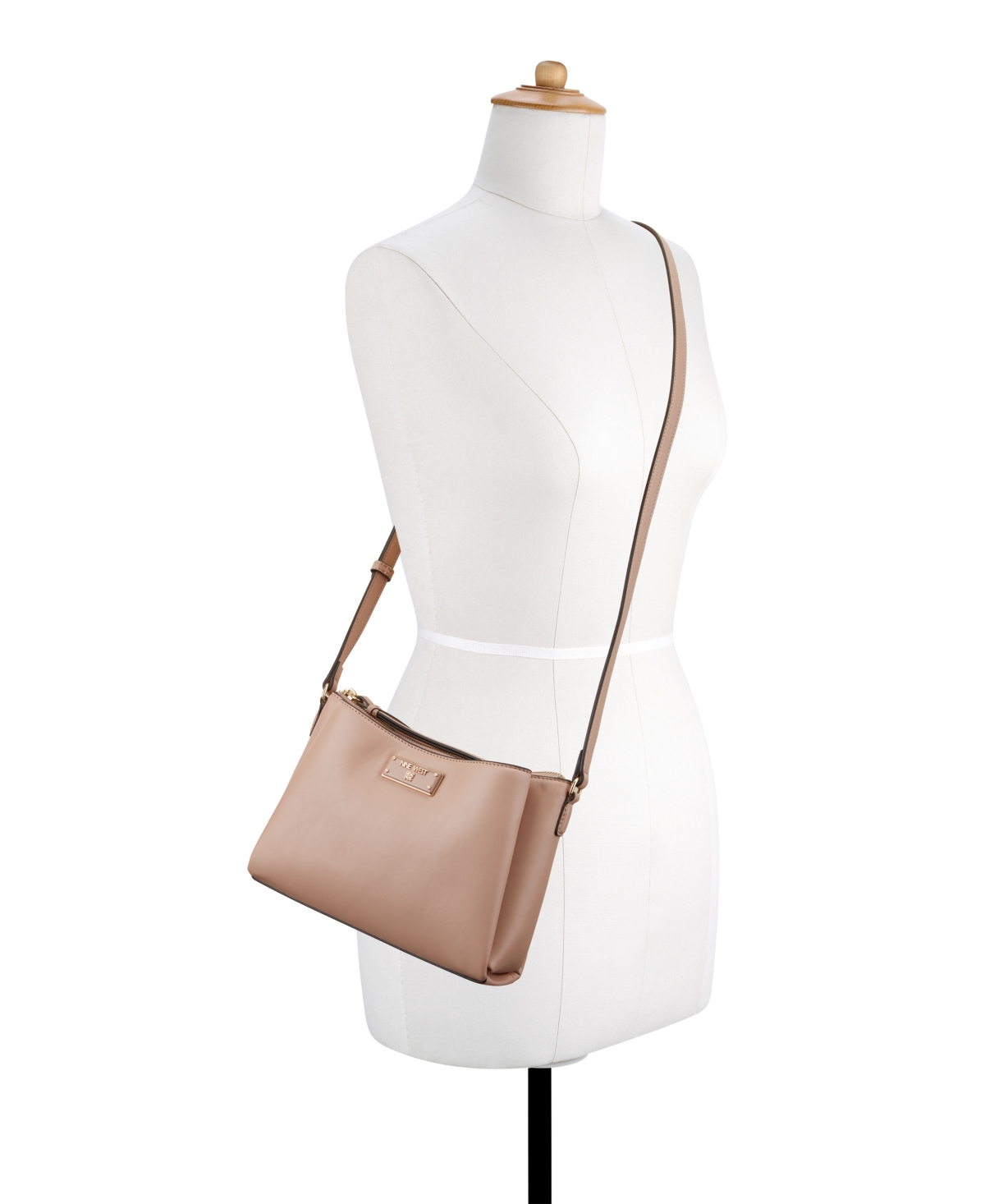 Shop Nine West Leonel 3 Comp Crossbody Bag In Blushing
