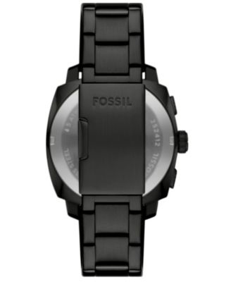 Men's Machine Chronograph Black Stainless-Steel Watch, 44mm