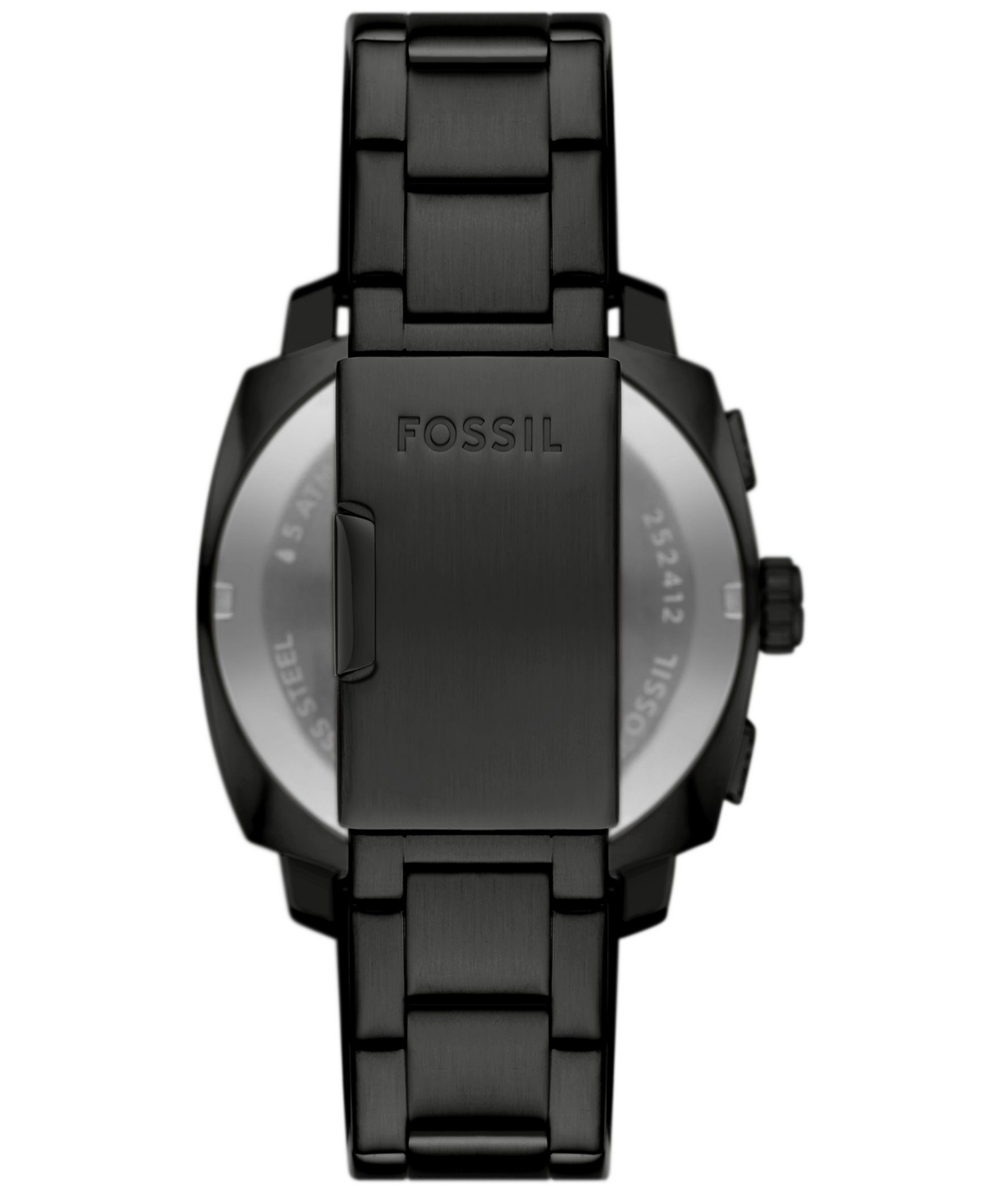 Fossil Men's Machine Chronograph Black Stainless-steel Watch, 44mm In Black