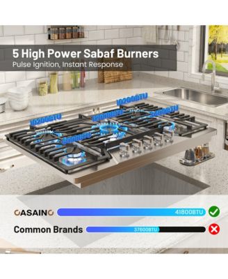 Natural Gas, 5 Burner Cooktop, 36inch
