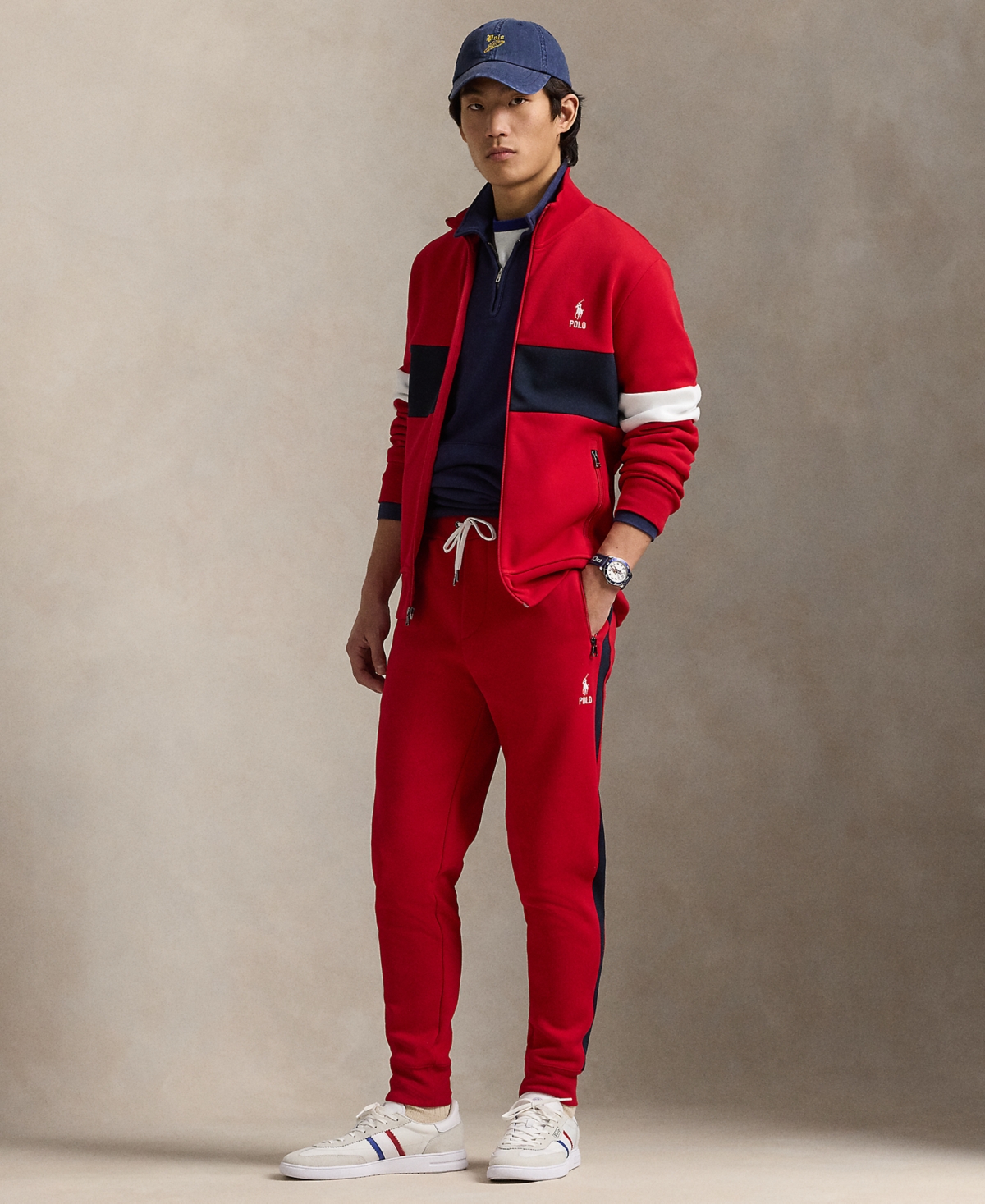 Men's Double-Knit Track Pants - RL 2000 Red Multi