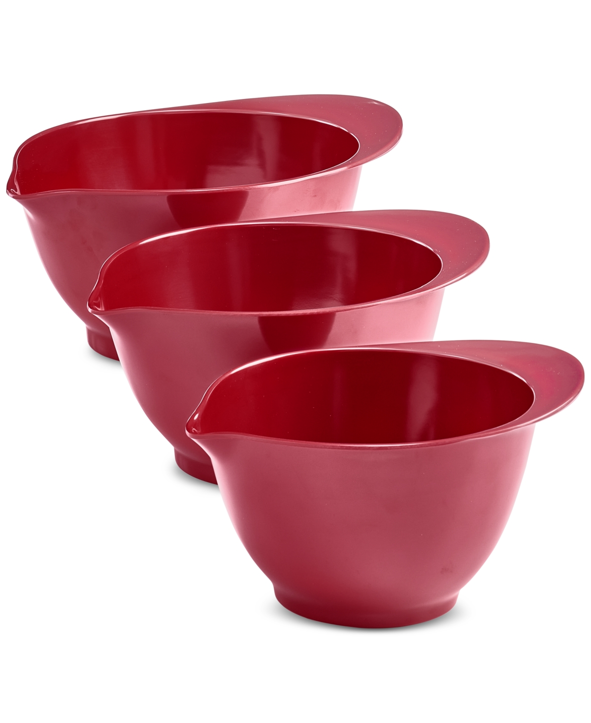 Macy's The Cellar Melamine Batter Bowls, Set Of 3, Exclusively At  In Red