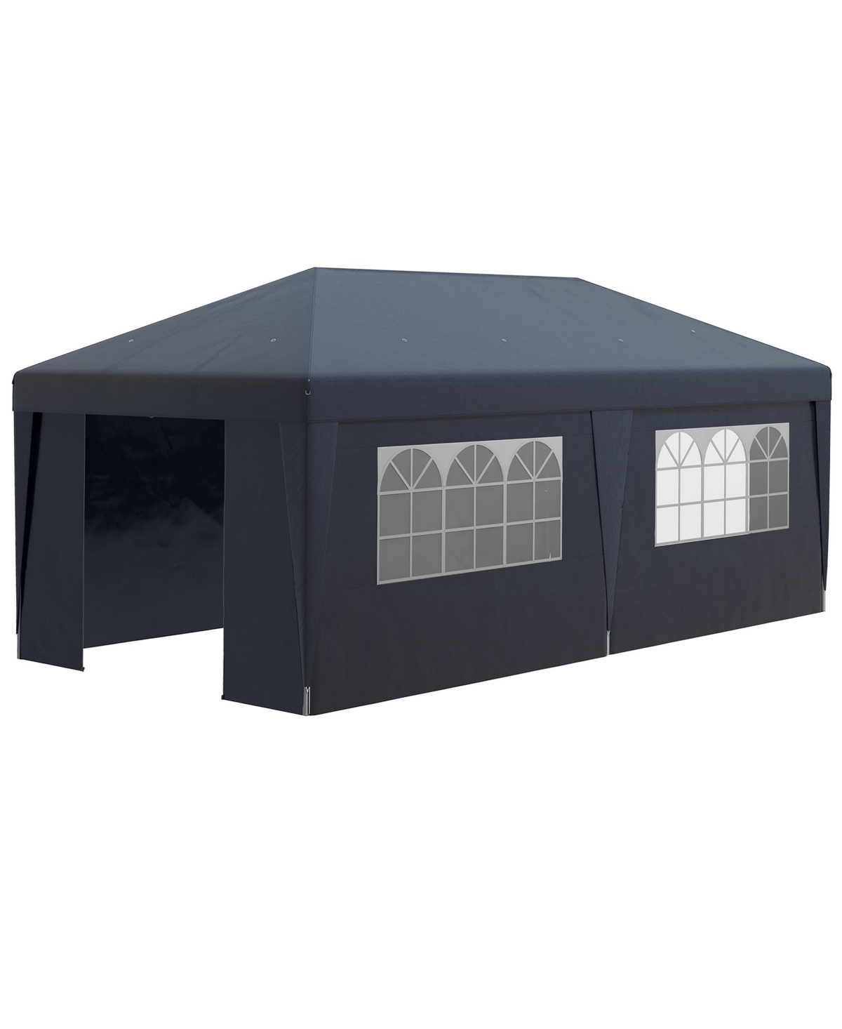 10' x 19.5' Large Party Tent Pop Up Canopy w/ Weight Bags, - Gray