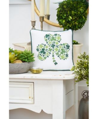 St. Patrick's Day Irish Shamrock Petite Accent Pillow, 10" x 10"