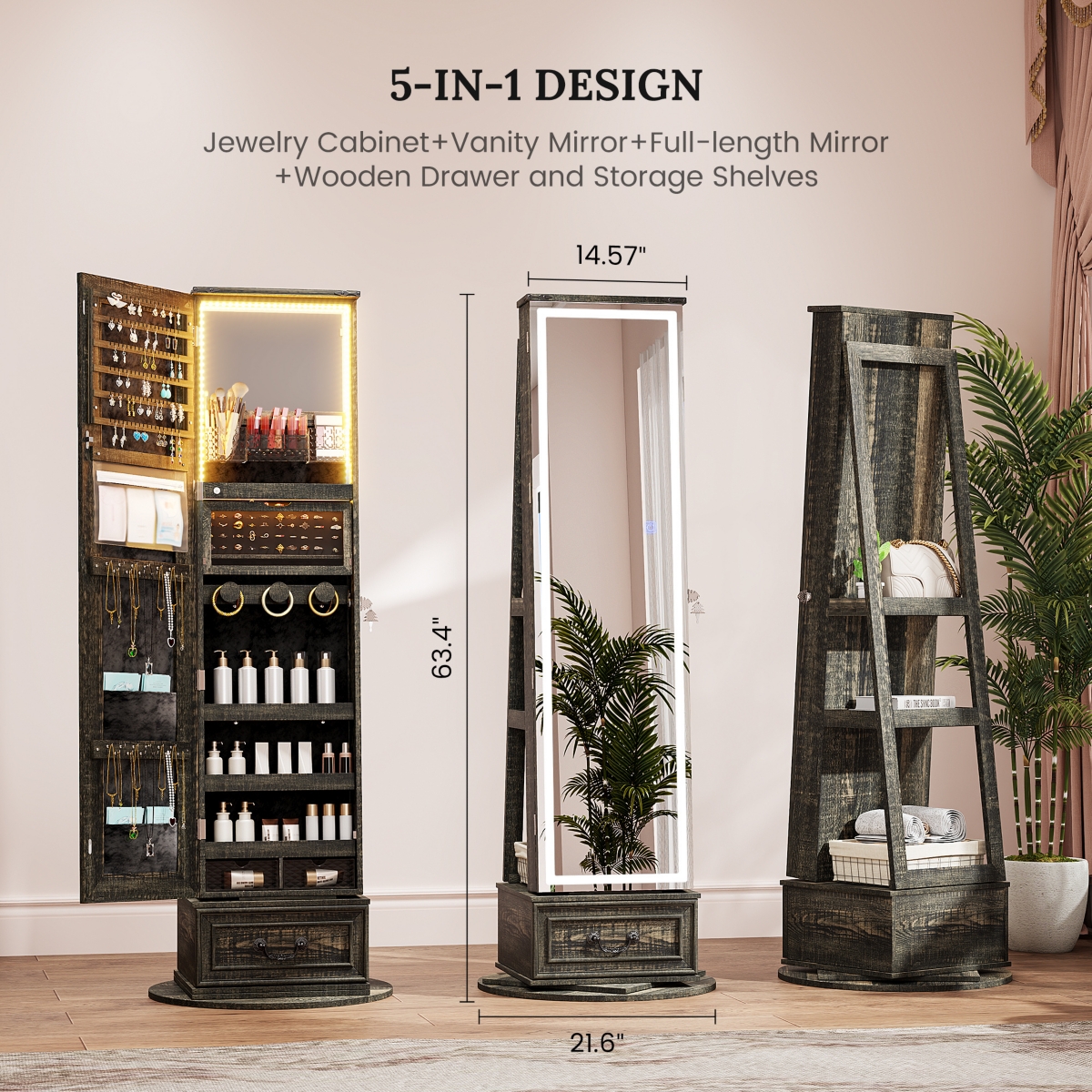 Vlsrka Floor / Wall Full Length Mirror