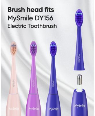 DY156 Electric Toothbrush Replacement Heads, 3 Packs (Purple)