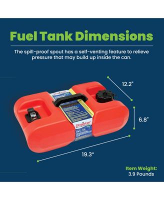 3 Gallon EPA and CARB Certified Marine Portable Gas Can with Hard Cap