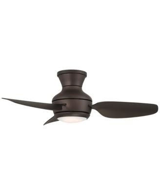 36" Whirl Modern Indoor Outdoor Ceiling Fan 3 Blade LED Light Remote Control Emperial Bronze Finish Bedroom Hugger