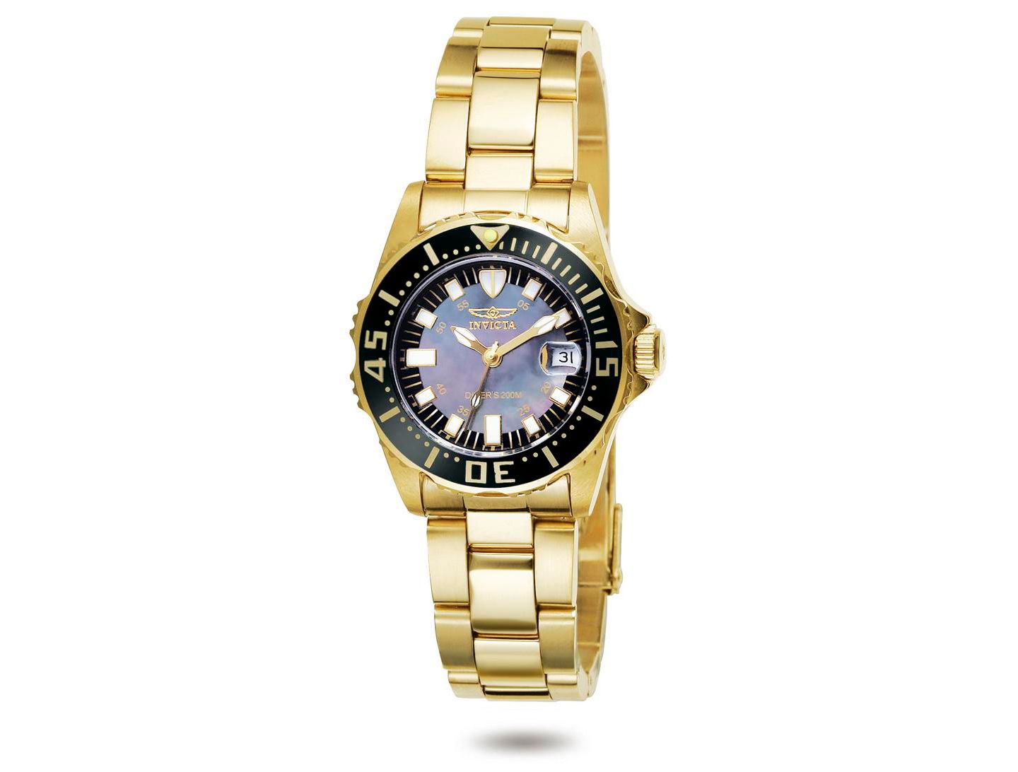 Женские часы Invicta 2962 Pro Diver Quartz 3 Hand Black Dial — фото 1