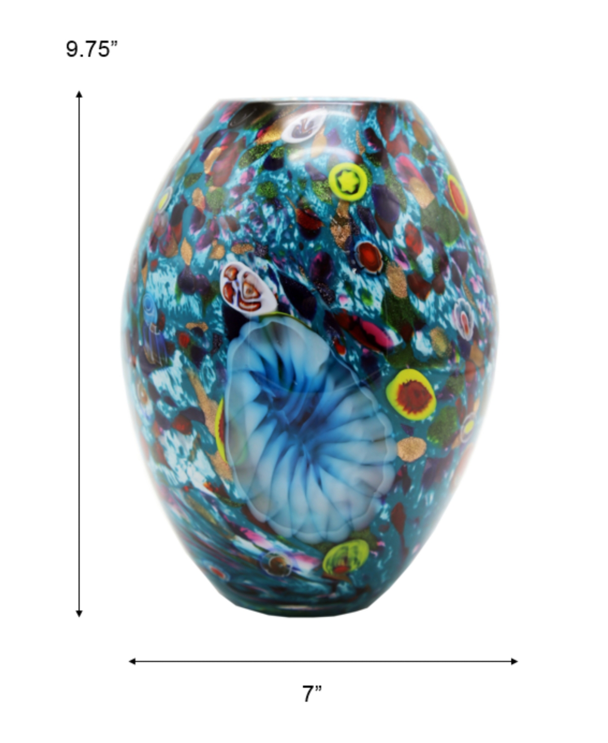 Dale Tiffany Estrada Art Glass Vase In Multi