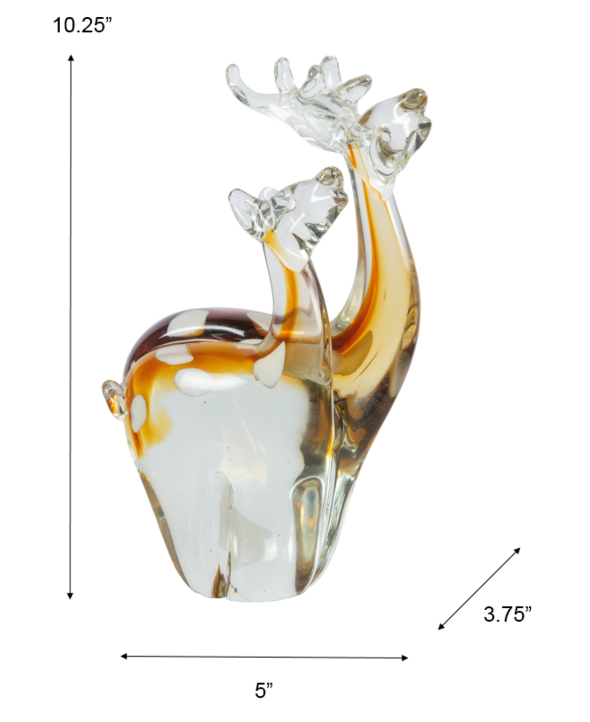 Dale Tiffany 10.25" Arroyo Deer Art Glass Figurine In Brown
