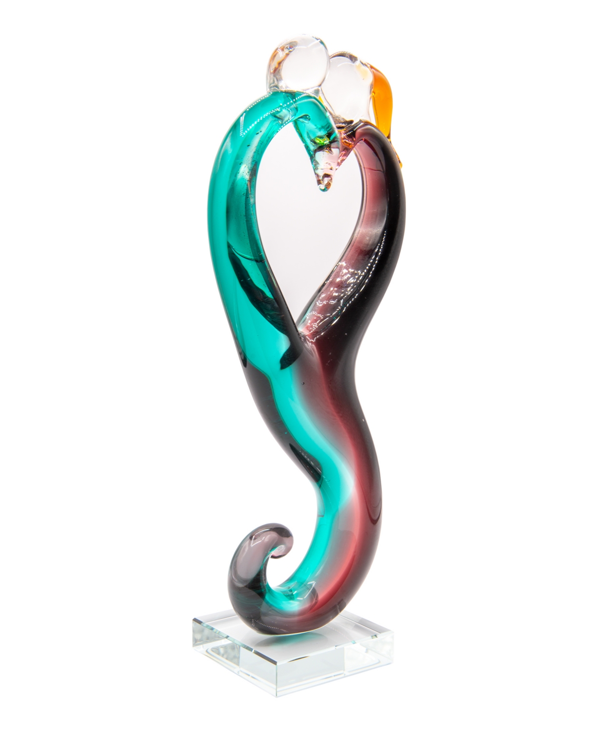 Dale Tiffany Unity Heart Art Glass Sculpture In Multi
