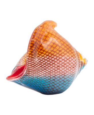 6.25" Oceanside Seashell Art Glass Figurine