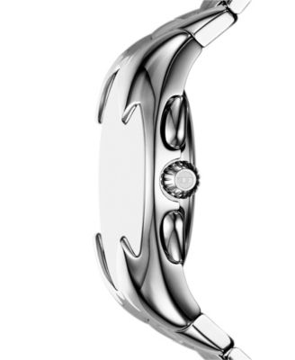 Men's Mercurial Quartz Chronograph Silver Stainless Steel Watch, 45mm
