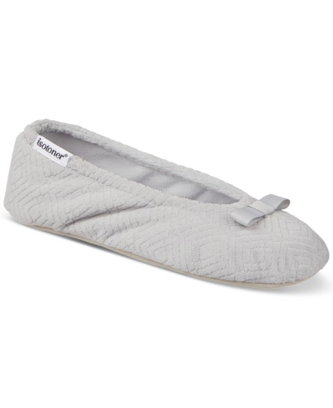 Женские Isotoner Signature Women's Gemma Microterry Ballerina Slippers