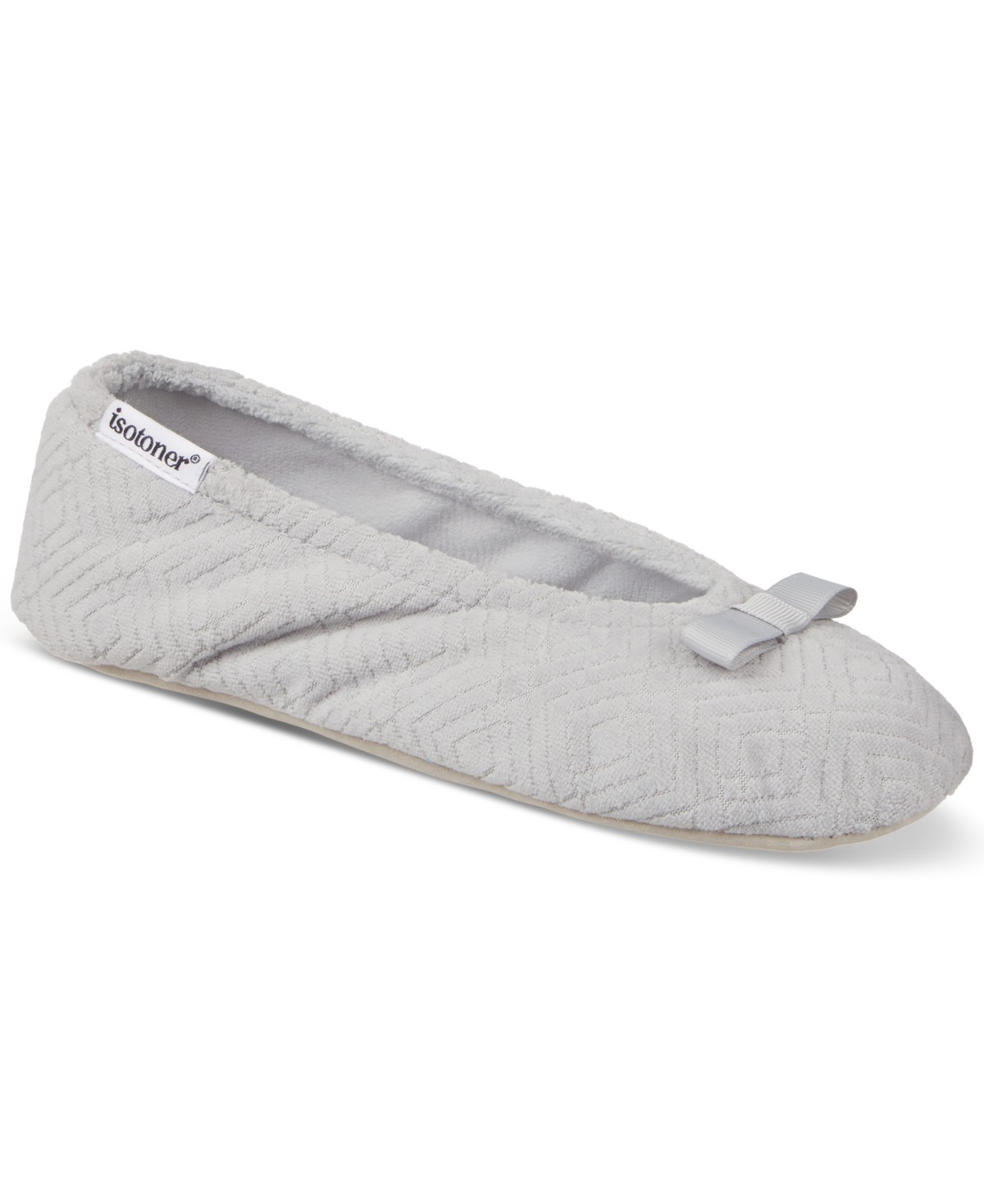 Женские Isotoner Signature Women's Gemma Microterry Ballerina Slippers — фото 1