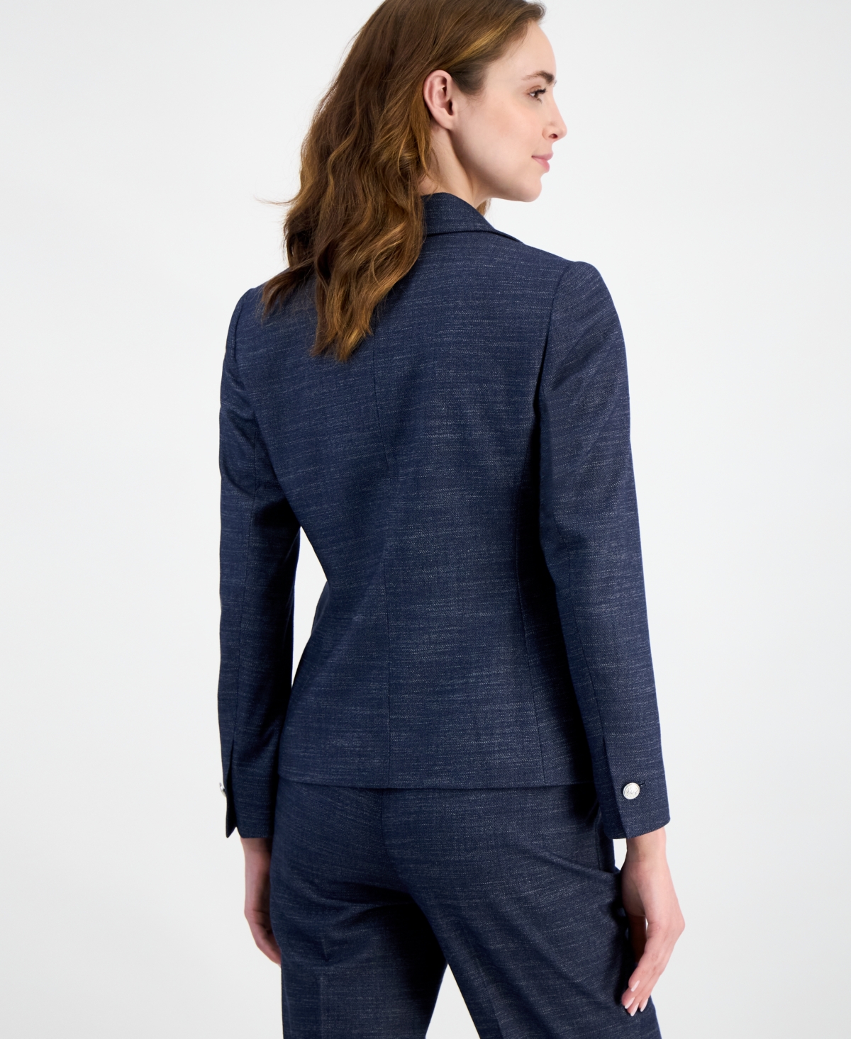 ANNE KLEIN WOMEN'S ONE-BUTTON NOTCHED-COLLAR JACKET 