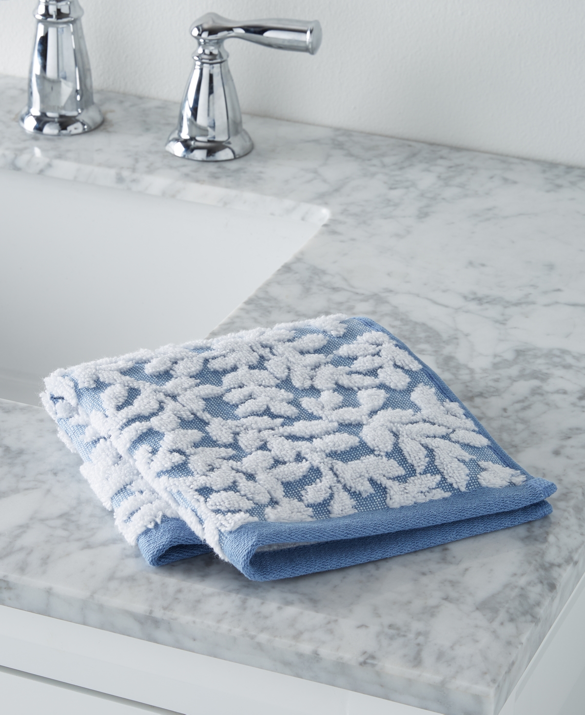 Charter Club Signature Boxwood Washcloth, 13" X 13", Exclusively At Macy's In Ocean