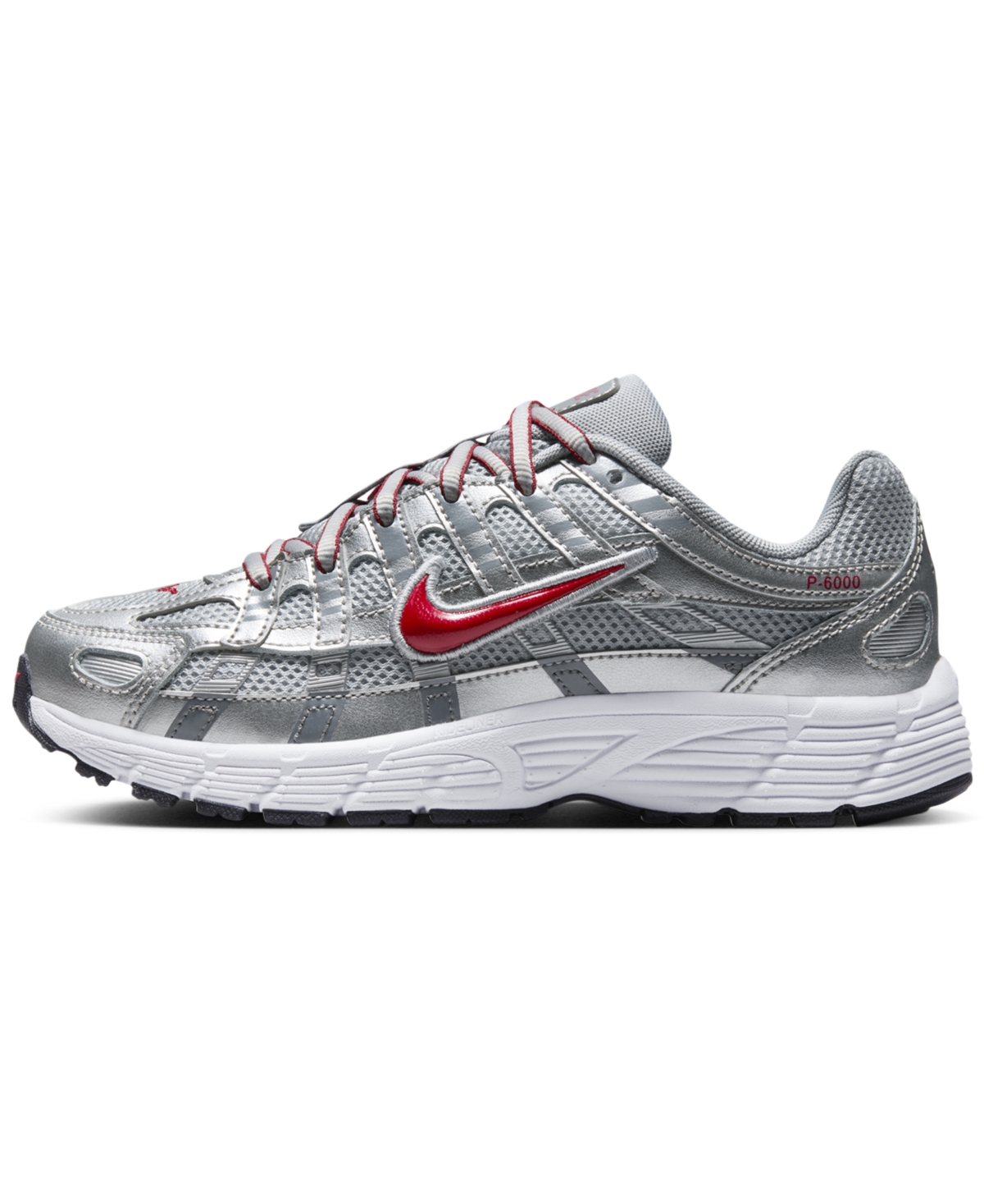 Nike P-6000 Sneaker In Silver,red