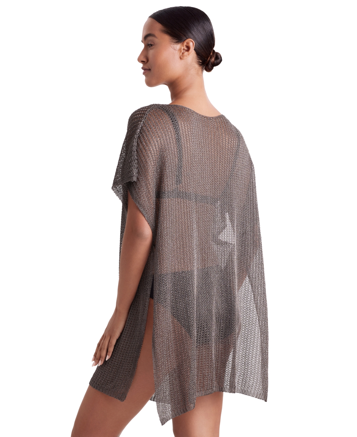 Shop Mimi Flamingo Women's Lagoon Tunic Cover-up In Steel Gray